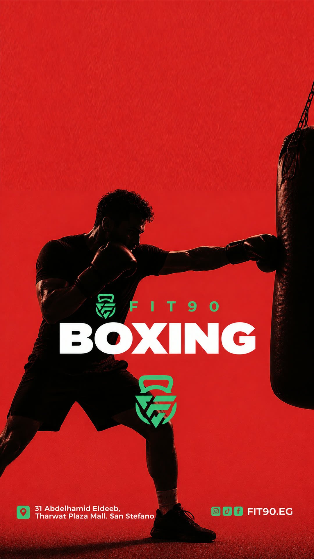 Boxing class at Fit90 Gym, San Stefano Alexandria