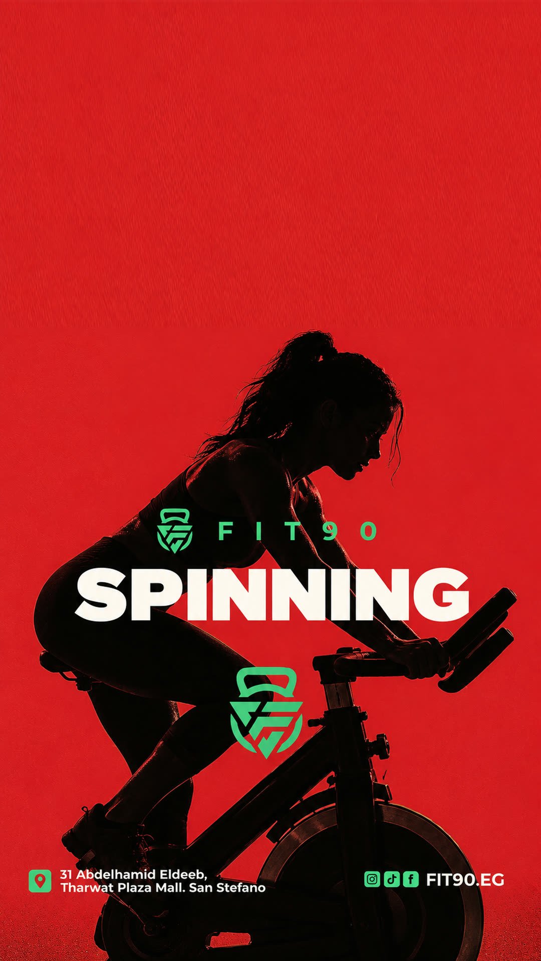 Spinning class at Fit90 Gym, San Stefano Alexandria